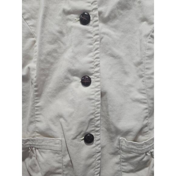 LL Bean Utility Jacket Women 18 Corduroy Trim Lined Casual Workwear OGBJ7 Chore - Picture 4 of 12